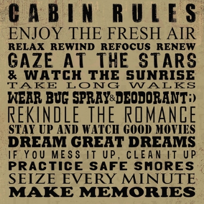 Picture of CABIN RULES