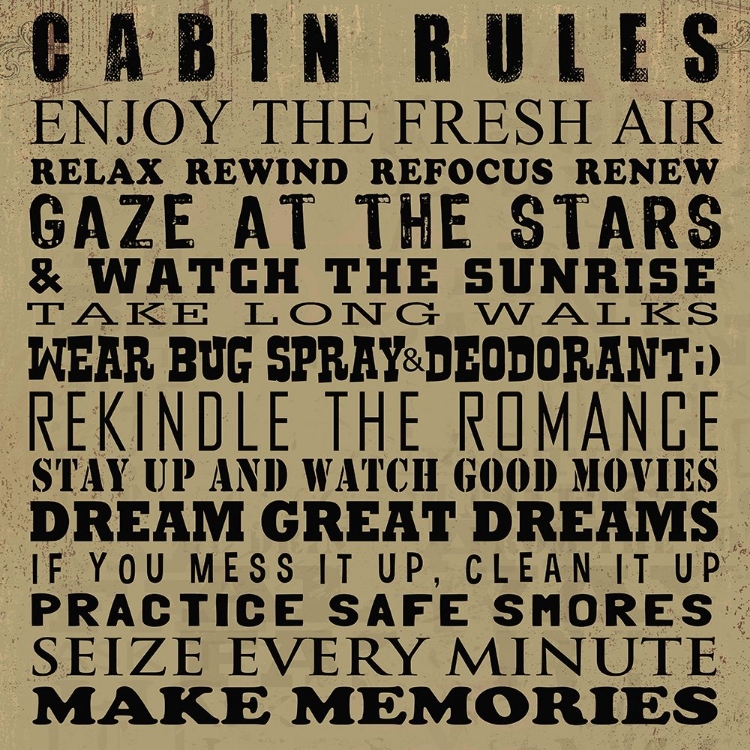Picture of CABIN RULES