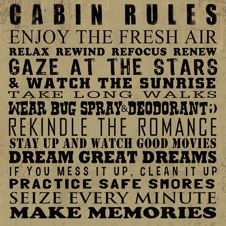 Picture of CABIN RULES