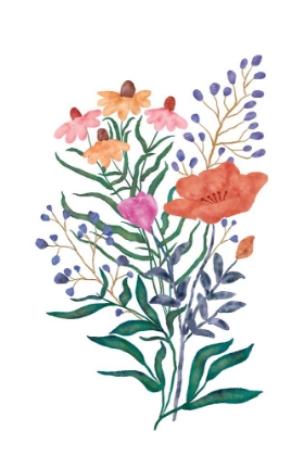 Picture of WATERCOLOR FLOWERS I