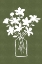 Picture of WHITE FLOWERS ON GREEN