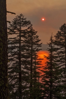 Picture of SMOKEY SUNSET - CRATER LAKE