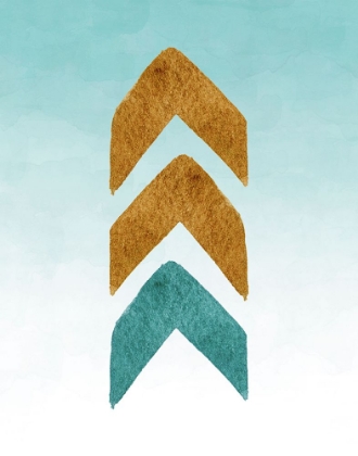 Picture of GOLD AND TEAL TRIBAL ARROWS