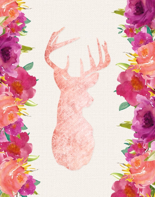 Picture of FLORAL DEER HEAD