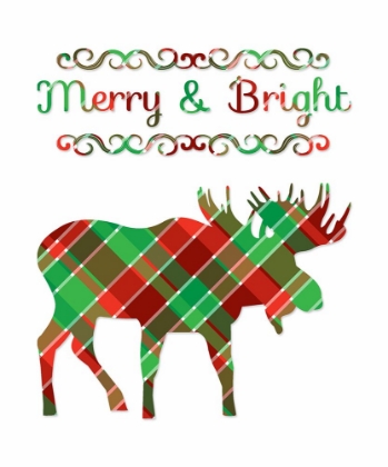 Picture of PLAID MOOSE MERRY AND BRIGHT