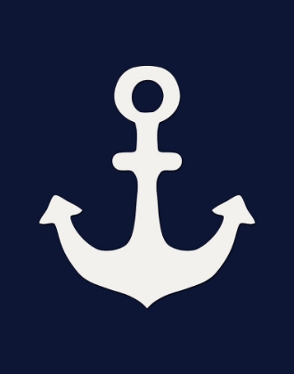 Picture of WHITE ANCHOR ON BLUE