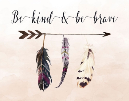 Picture of BE KIND AND BE BRAVE FEATHERS CREAM