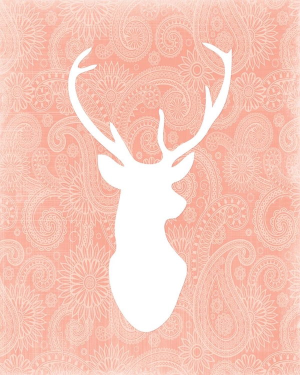 Picture of CORAL AND WHITE DEER HEAD