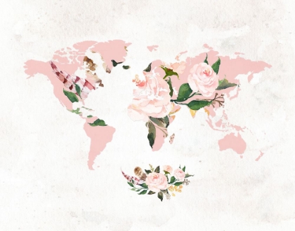 Picture of FLORAL WATERCOLOR MAP