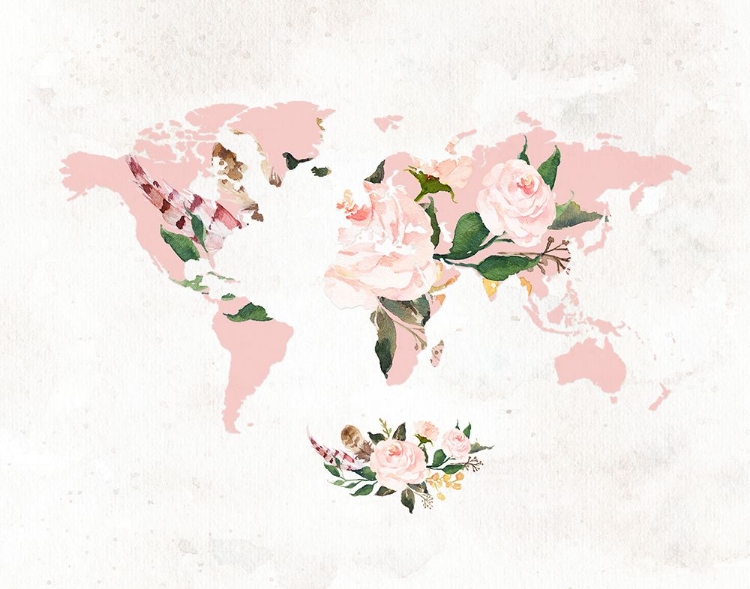 Picture of FLORAL WATERCOLOR MAP