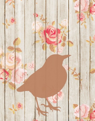 Picture of BROWN BIRD FLORAL