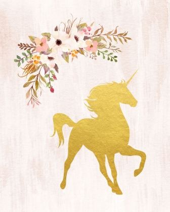 Picture of GOLD UNICORN FLORAL
