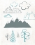 Picture of TEAL AND GRAY SCENE