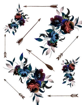 Picture of FLORALS AND ARROWS WATERCOLOR