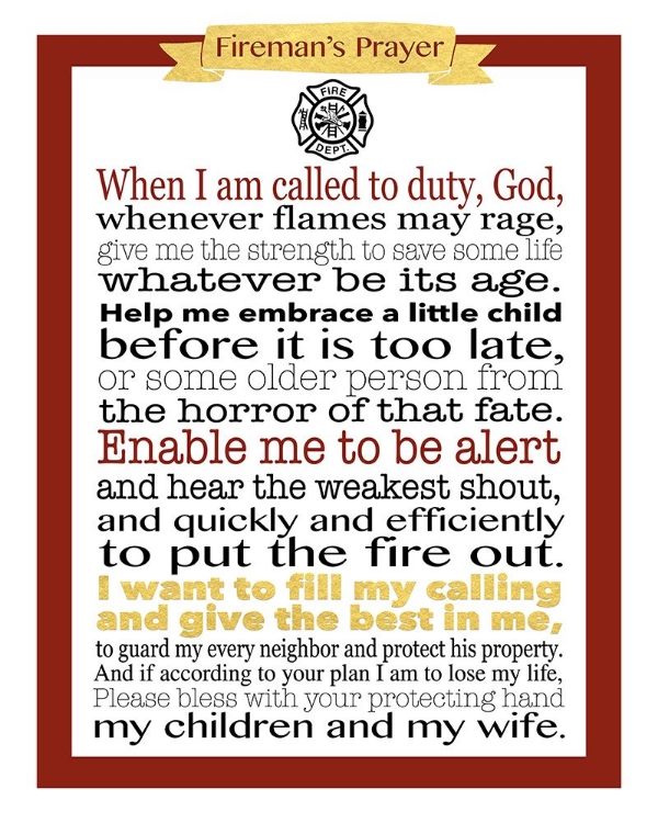 Picture of FIREMAN PRAYER