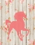 Picture of PINK HORSE FLORAL WOOD