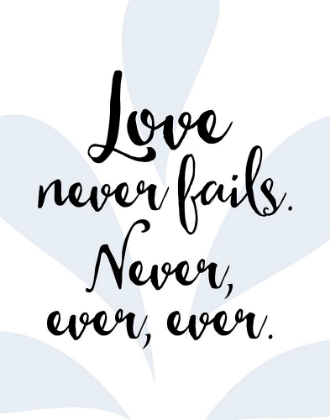 Picture of LOVE NEVER FAILS