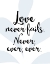 Picture of LOVE NEVER FAILS