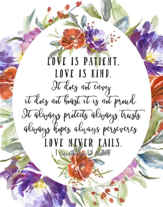 Picture of 1 CORINTHIANS 13 4, 7-8