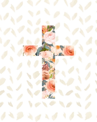 Picture of ORANGE FLORAL CROSS