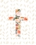 Picture of ORANGE FLORAL CROSS