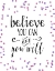 Picture of BELIEVE YOU CAN PINK AND PURPLE CONFETTI