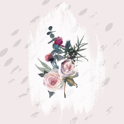 Picture of FLORAL BOUQUET ON GRUNGE SQUARE
