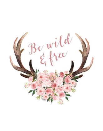 Picture of PINK FLORAL ANTLERS
