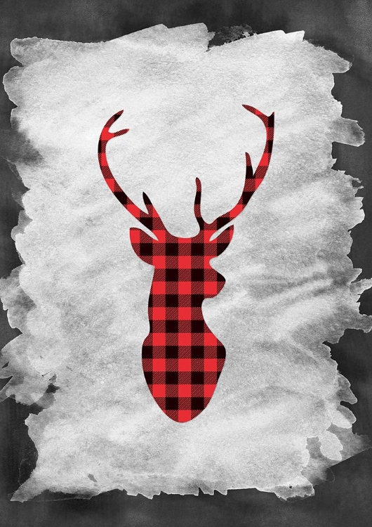 Picture of PLAID DEER HEAD