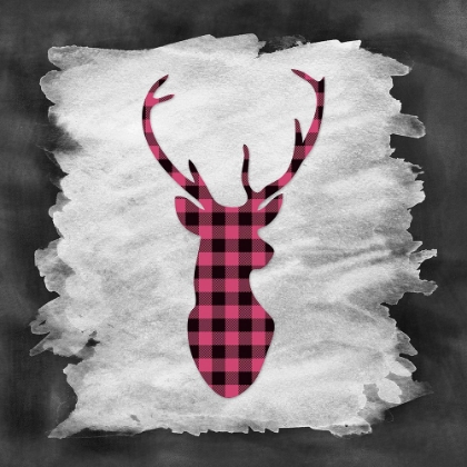 Picture of PINK PLAID DEER
