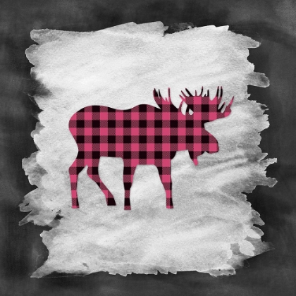 Picture of PINK PLAID MOOSE