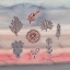 Picture of BLUE PINK WATERCOLOR AND FLORAL