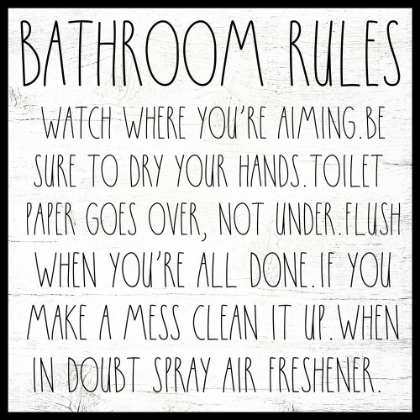 Picture of BATHROOM RULES