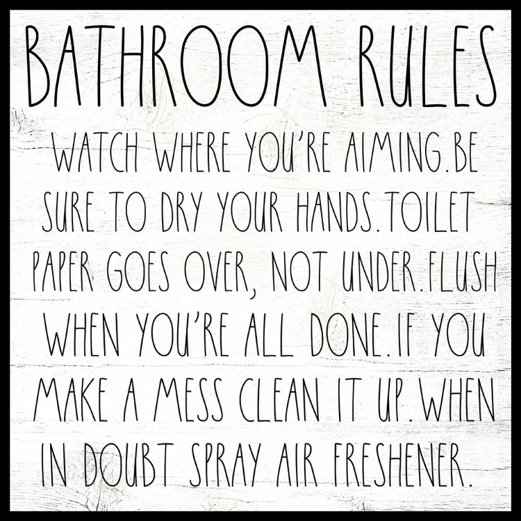 Picture of BATHROOM RULES