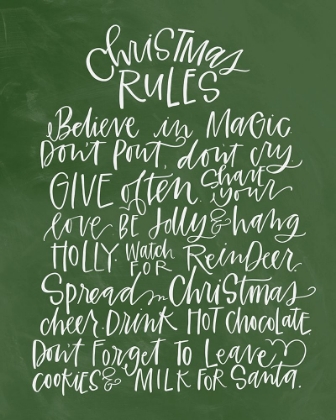 Picture of CHRISTMAS RULES - GREEN