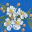 Picture of BLUE WHITE FLOWERS