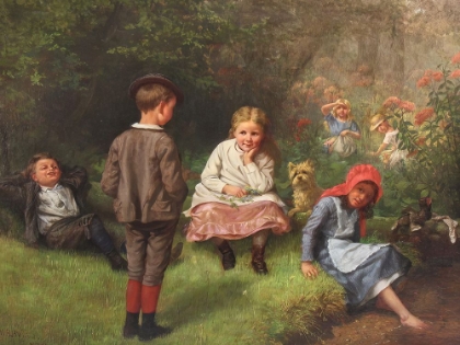 Picture of CHILDREN PLAYING IN A FOREST