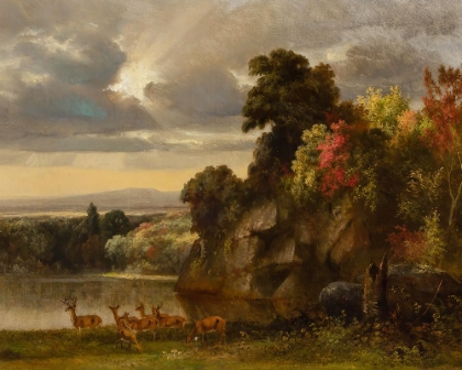 Picture of LANDSCAPE WITH DEER 1860