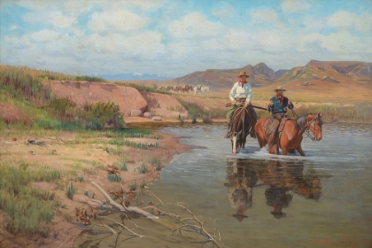 Picture of FORDING THE BIG HORN, 1901