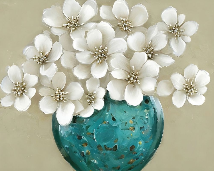 Picture of ELEGANT VASE OF FLOWERS 1