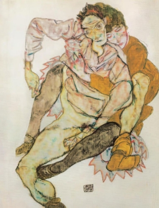 Picture of EGON AND EDITH SCHIELE, SEATED 1915