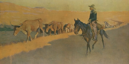 Picture of TRAILING TEXAS CATTLE 1904