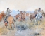 Picture of AS COCHRANE AND PARD LEAPED INTO THEIR SADDLES 1910
