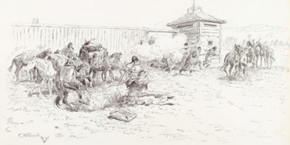Picture of ATTEMPTED MASSACRE OF BLACKFEET INDIANS AT FORT MCKENZIE 1922