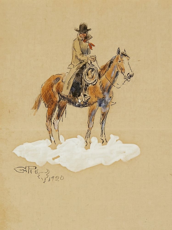 Picture of COWBOY ON HORSEBACK