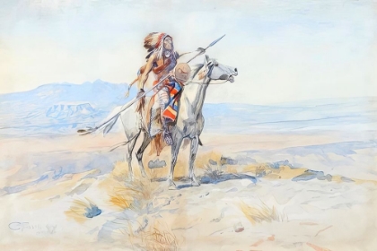 Picture of INDIAN ON HORSEBACK, WARRIOR 1899