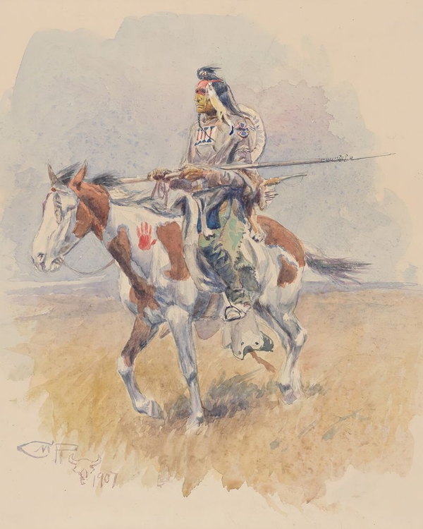 Picture of INDIAN ON HORSEBACK 1907