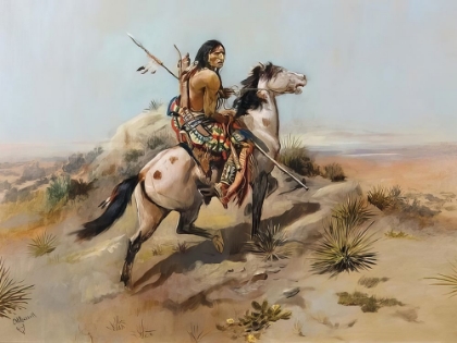Picture of INDIAN SCOUT ON HORSEBACK