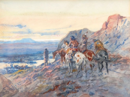 Picture of PLANNING THE ATTACK, THE WAGON TRAIN 1902