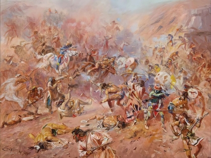 Picture of THE BATTLE AT BELLY RIVER 1905 NO 2